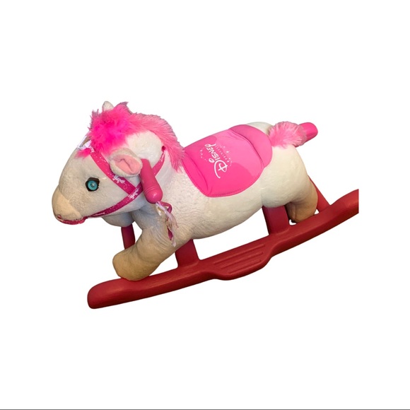 Disney princess pink white rocking horse